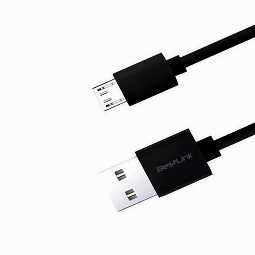 Cable cargador de 2,4Amp micro USB color negro de 2 metros / mod. BL-CH204003