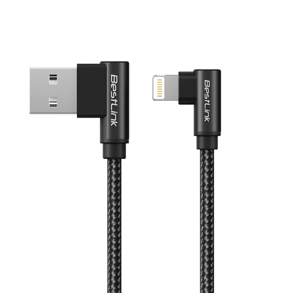 Cable de carga USB-A a Lightning 3.0A Trenzado en L / Mod. BL-CHCBG301