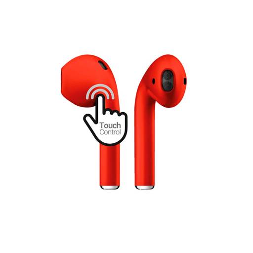 Audífonos Inalámbricos Bluetooth MLAB Air Charge Touch, Color Rojo1