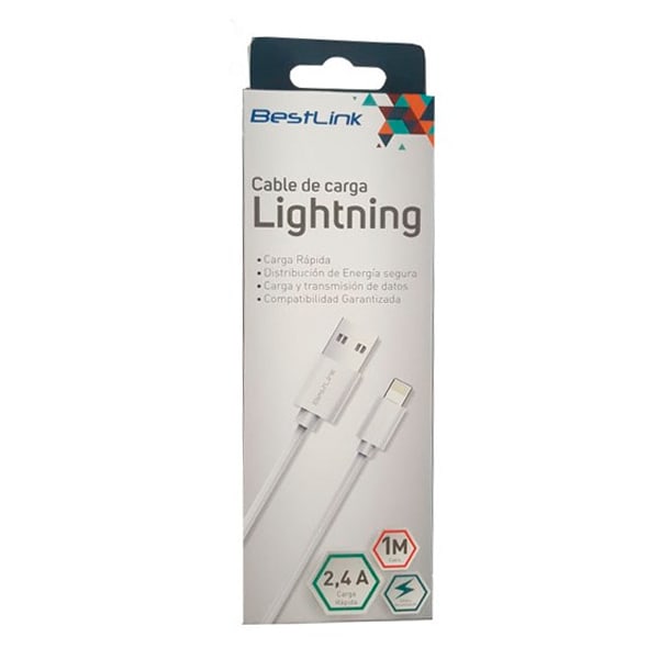 Cable Lightning de 2,4Amp iPhone, iPad, iPad mini, iPod Mod. BL-CH02002