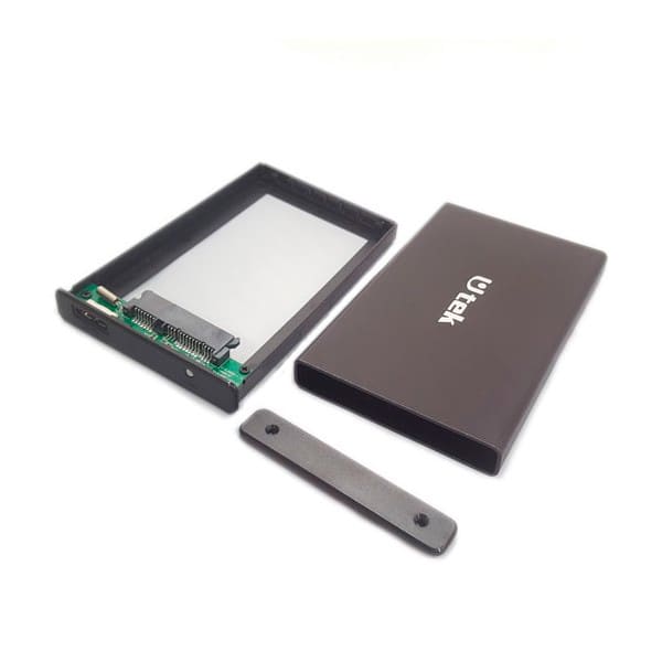 Cofre porta disco duro SATA 2,5 conexión USB 3.0 color negro / mod. UT-HDD030BL2