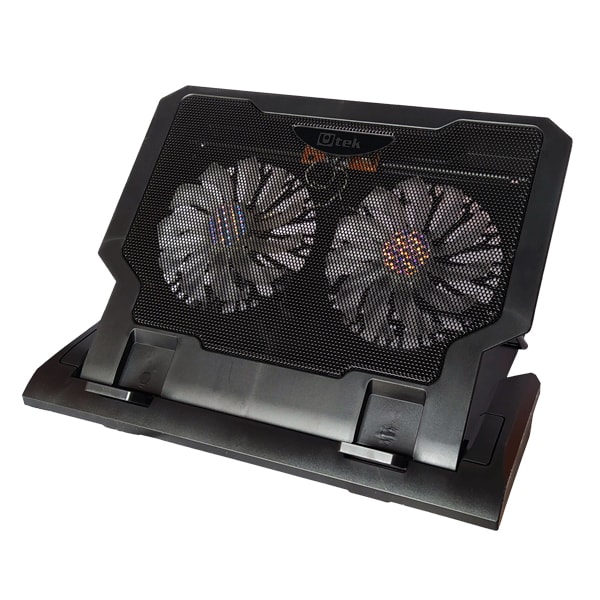 Cooler para notebook 12 -17?, doble ventilador de 14cm y ajustable / mod. UT-NTC0201