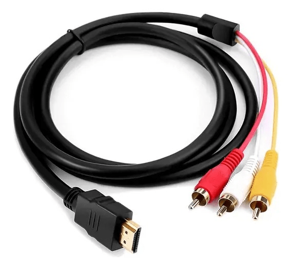 Cable Hdmi A 3 Rca Transmision Full Hd Audio Y Video 1.5mt1