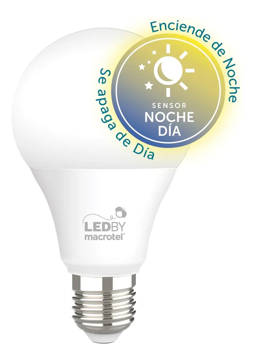 Ampolleta Led a60 con Sensor de Luz 7w3