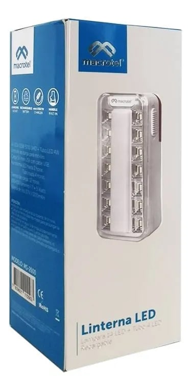 Foco Lampara Emergencia Macrotel 14 Led + 1 Tubo Led Color Blanco4