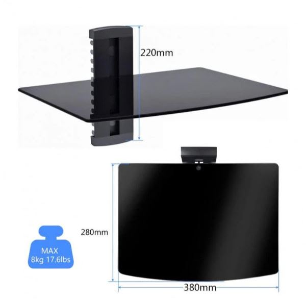 Soporte Flotante 1 Bandeja Equipos Audio-video-wifi1