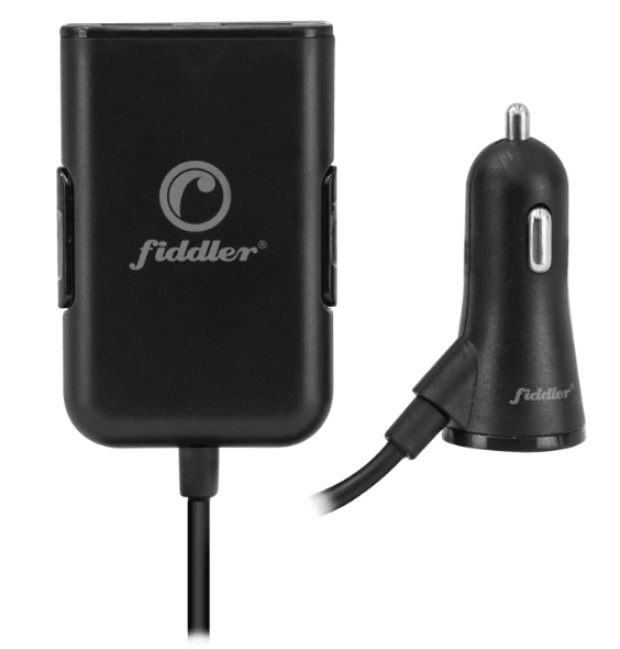 Cargador automovil Entrada USB X4 Fiddler / FD-C00371
