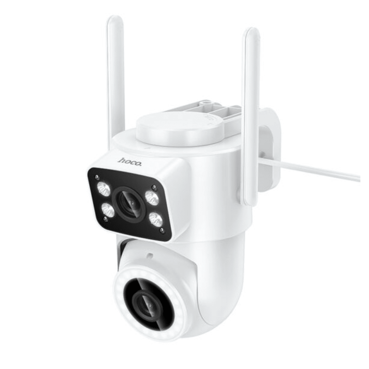 Cámara Dual Seguridad Exterior Hoco D9 Hd Blanco2