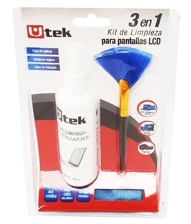 Kit de limpieza 3 en 1 (liquido 100ml,  escobilla y paño de microfibra)2