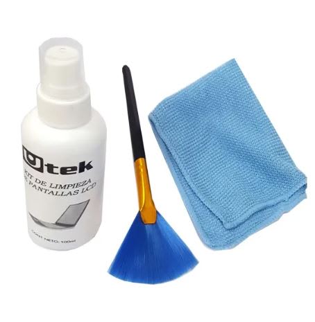 Kit de limpieza 3 en 1 (liquido 100ml,  escobilla y paño de microfibra)1