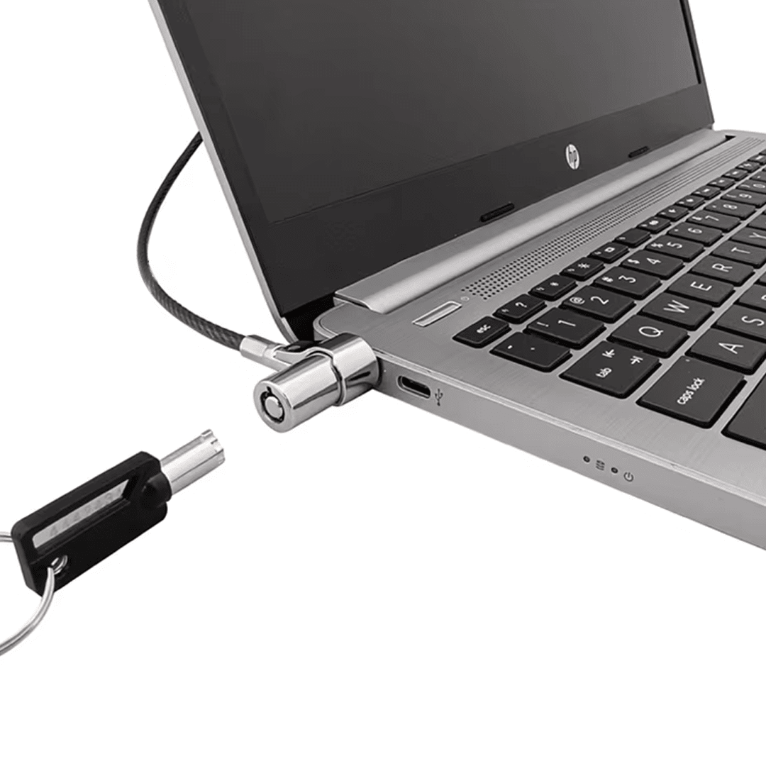 Candado para Notebook Slot NANO con Llave, 1,8m de largo y 4mm Mod. UT-LK080K2