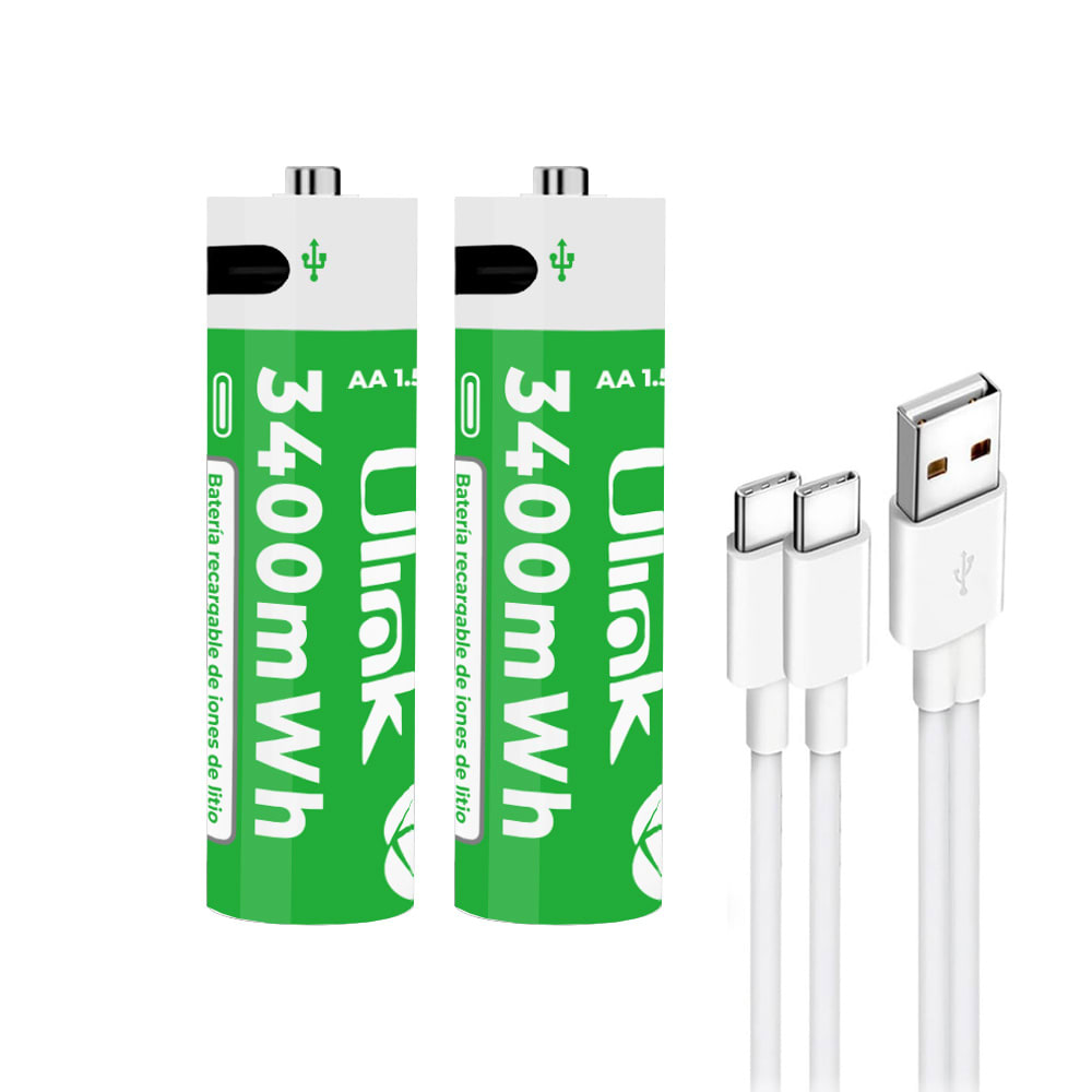 Pilas 2x AA con carga USB C de 3400mWh Mod. UL-BAT2A21