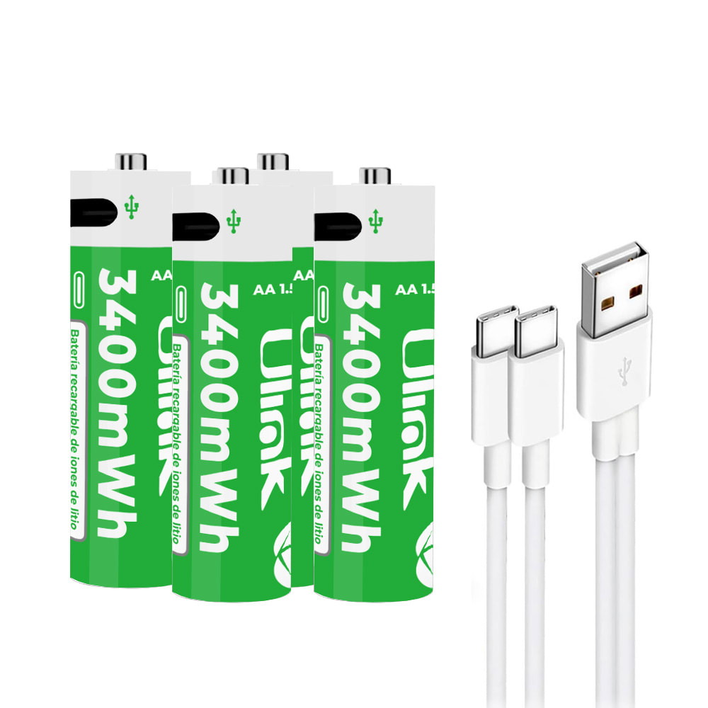 Pilas 4x AA con carga USB C de 3400mWh Mod. UL-BAT2A41