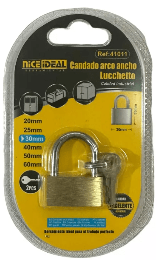 Candado Arco Ancho Lucchetto 30mm 35x30mm para casillero1