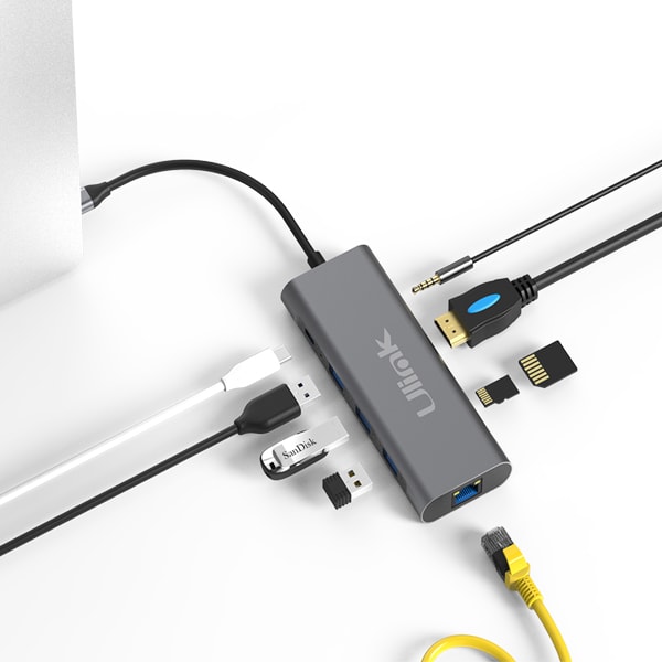 HUB Adaptador multipuerto USB C 9 en 1 / Mod. UL-ADC9013