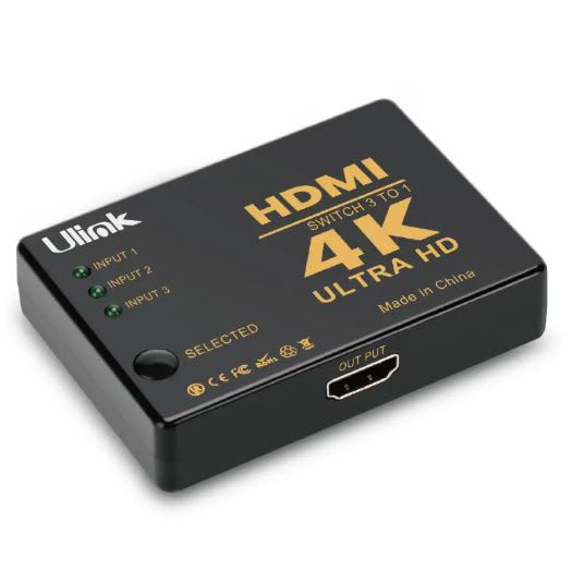 Switch de video HDMI 4K de 3 puertos / mod. UL-VS4K31