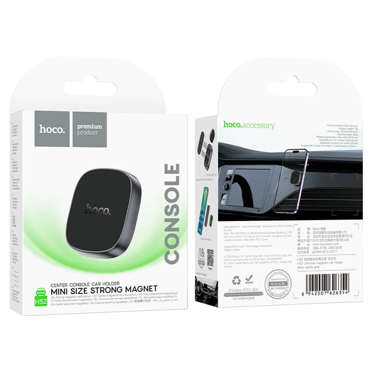 Soporte Auto Hoco H52 Ultimate Negro2