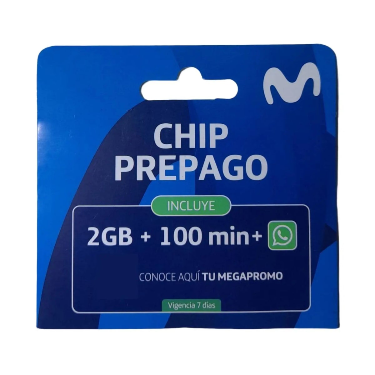 Sim Card Movistar 2Gb + 100min. + Whatsapp (por 7 días)1
