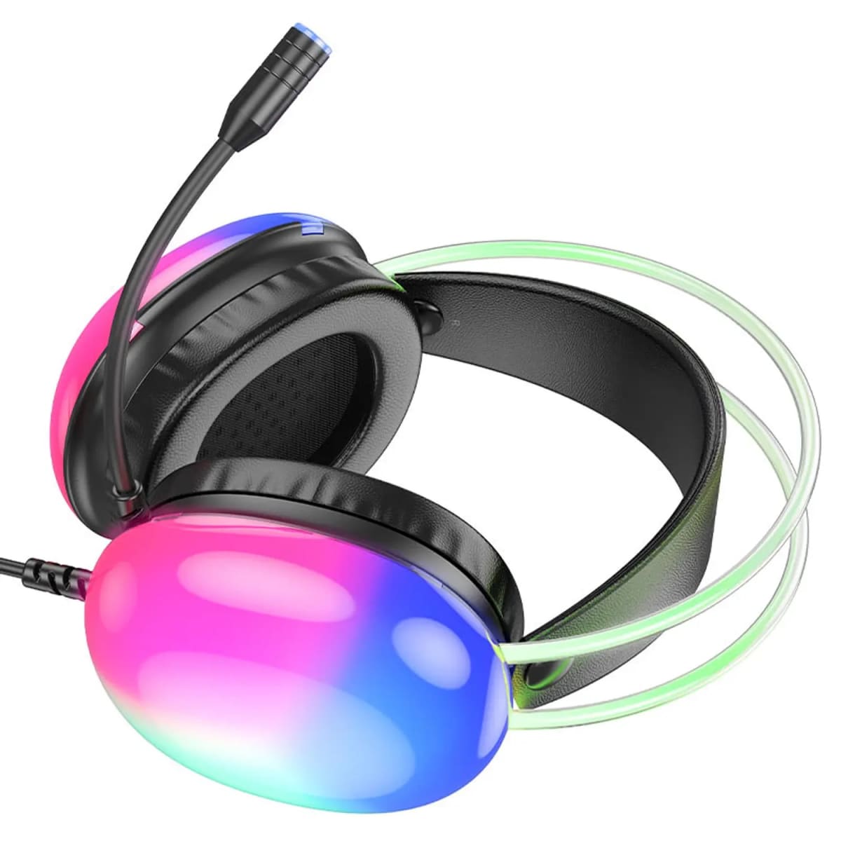 Audifono gamer Hoco Plus Rich USB7.1, Negro4