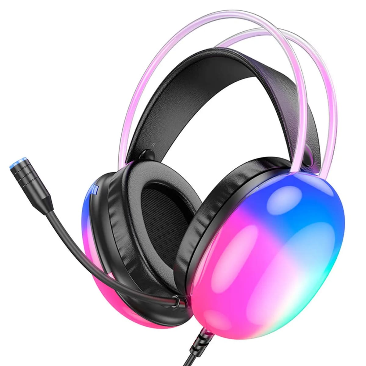 Audifono gamer Hoco Plus Rich USB7.1, Negro1