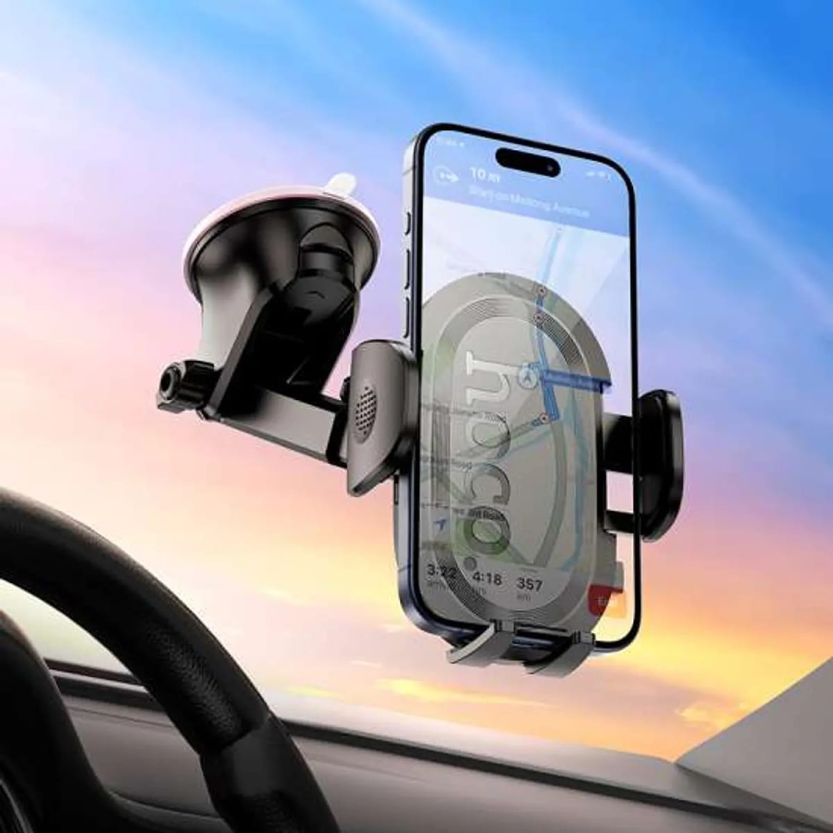 Soporte Auto Hoco H54 Brusco, negro3