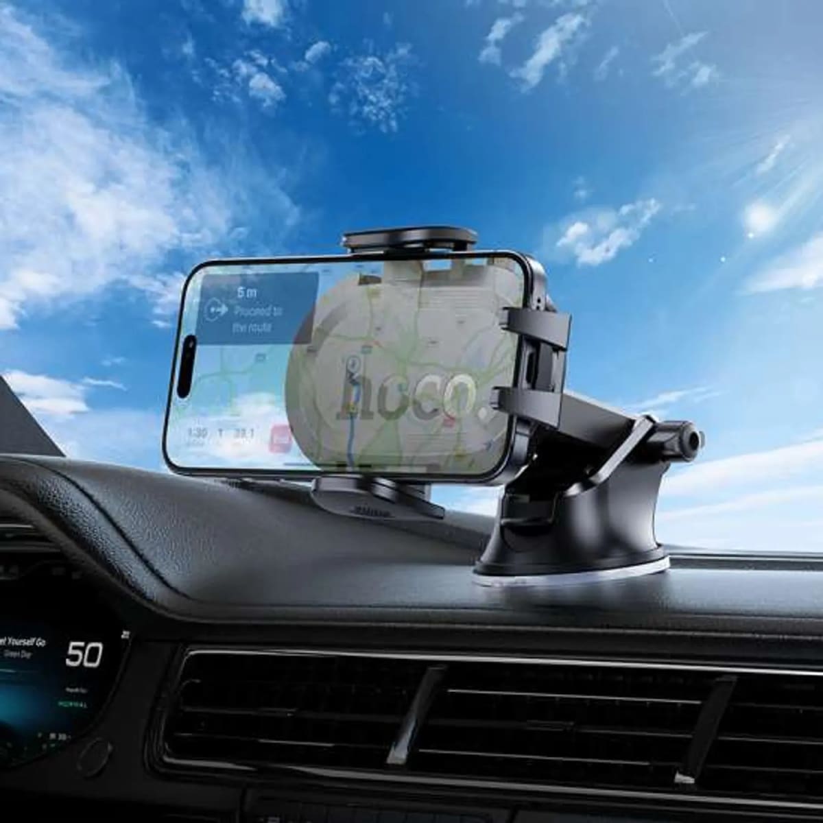Soporte Auto Hoco H54 Brusco, negro4