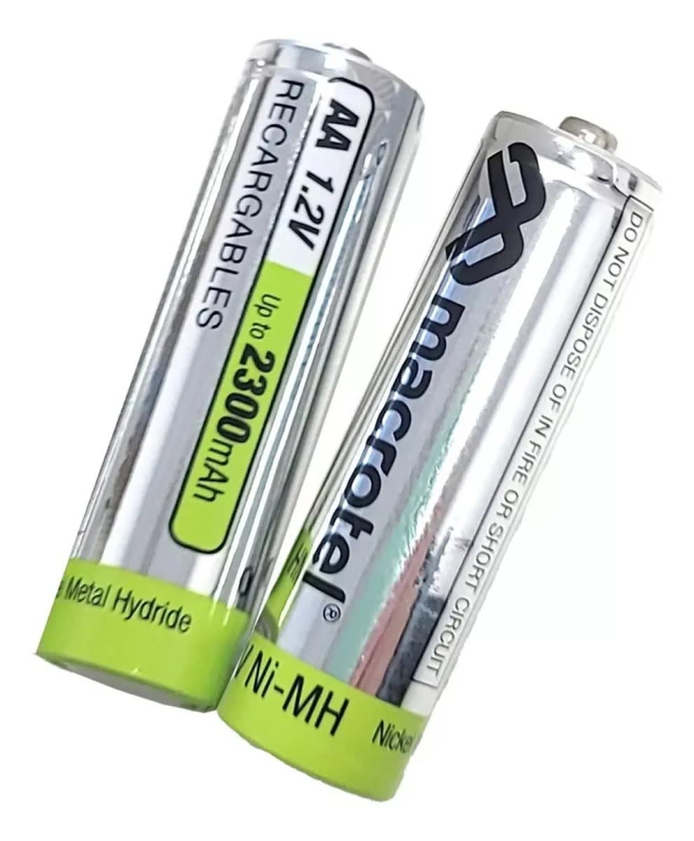 Pack 2 Pilas Recargables Aa 1.2v Macrotel 2300mha2