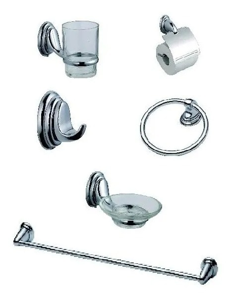 Set Accesorios Baño 6 Piezas Colomba - Taumm1