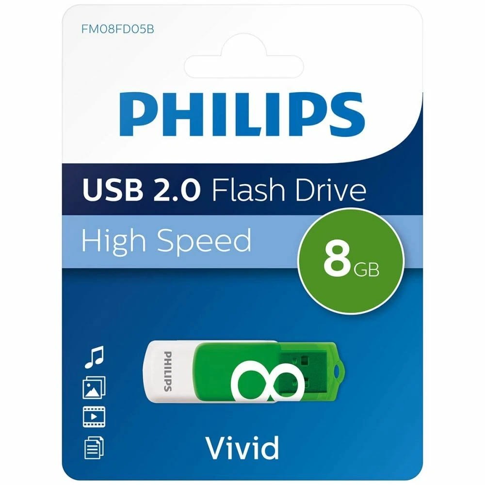 Pendrive Vivid 8GB USB 2.0 Rápido y Compacto - PS1