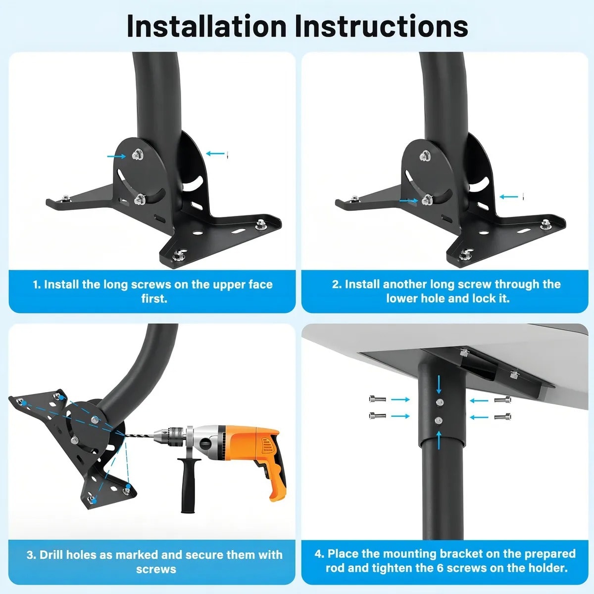 Soporte Mástil Para Antena Starlink V3 + Kit Instalación3