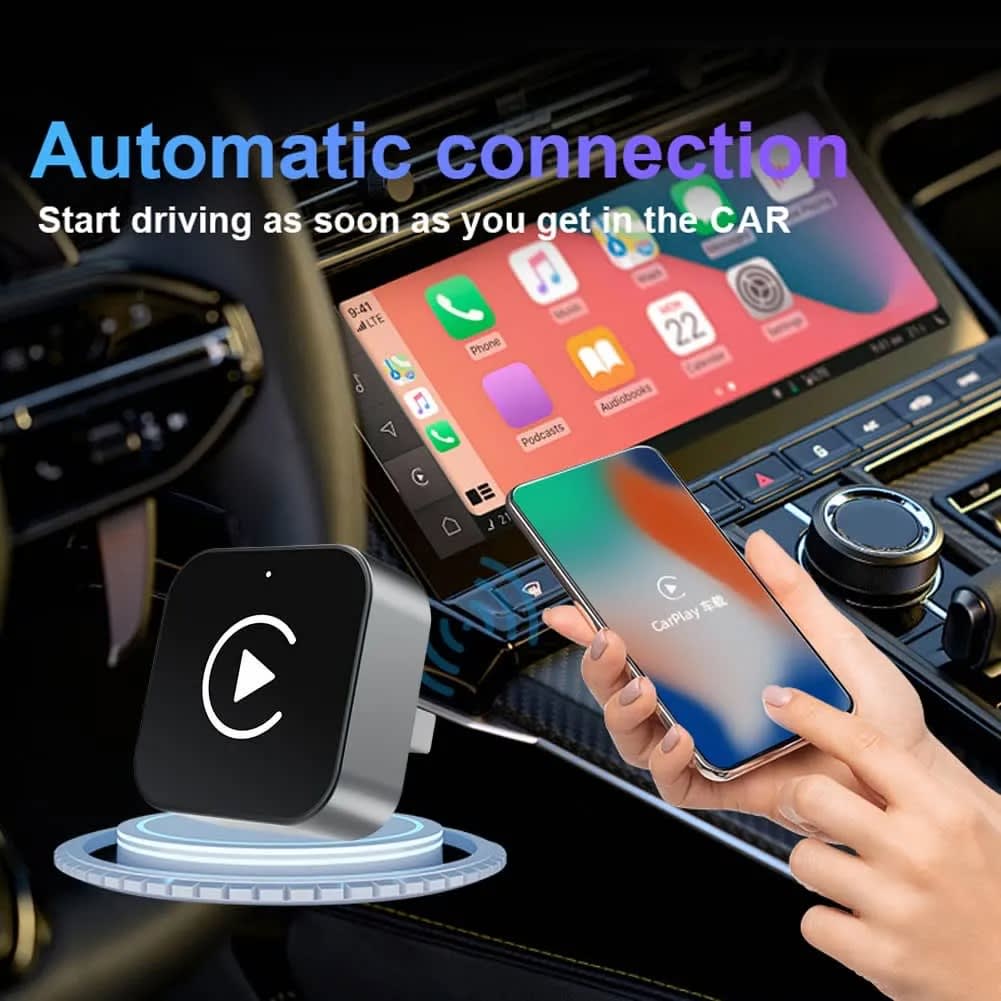 Mini Adaptador 2 En 1 Carplay & Android Auto De Cable A Wifi Negro3