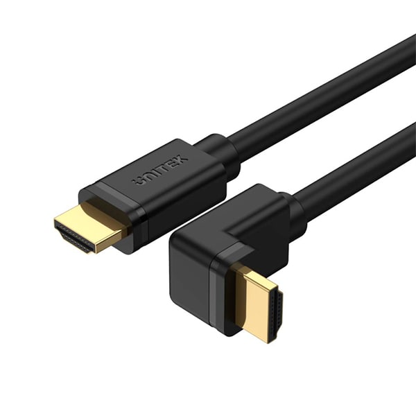 Cable HDMI a HDMI 3 mts con angulo de 90º, v2.0, 4k@60hz / mod. Y-C10024