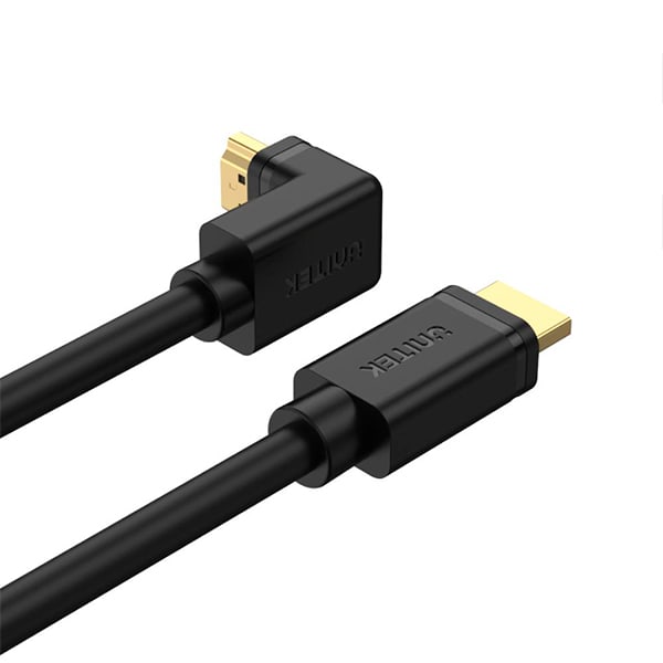 Cable HDMI a HDMI 3 mts con angulo de 90º, v2.0, 4k@60hz / mod. Y-C10023