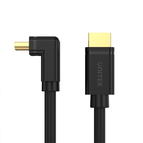 Cable HDMI a HDMI 3 mts con angulo de 90º, v2.0, 4k@60hz / mod. Y-C10022