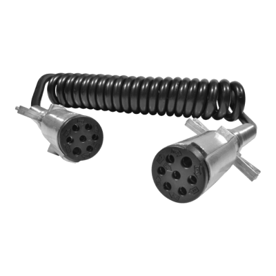CABLE 7 VÍAS NEGRO 15 PIES 4,57m INCLUYE CONECTORES 6 CALIBRE1
