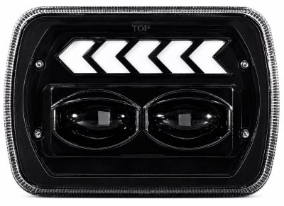 PACK, ÓPTICO RECTANGULAR 7 PULG, 32 LED BLANCA LUZ DÍA 3300 LM1