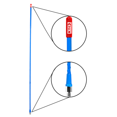 LÁTIGO ANTENA AZUL C/CAPUCHO ROJO 8.5X1220mm 1PC1