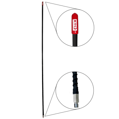 LÁTIGO ANTENA NEGRO C/CAPUCHO ROJO 8.5X900mm 1PC1