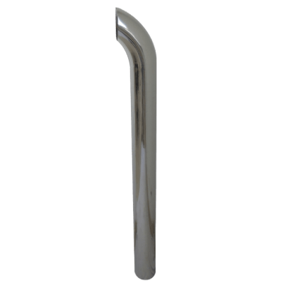 TUBO DE ESCAPE CROMADO 5X60 CURVO GPM1