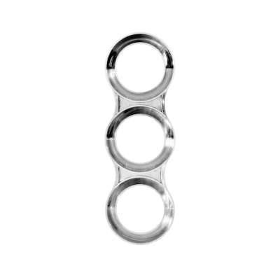 CUBIERTA PEQUEÑA VERTICAL TRIPLE PARA MEDIDOR DE TABLERO INTERNO ABS CROMADO FREIGHT CASC1