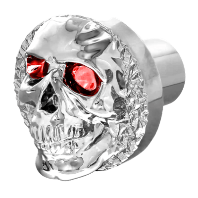 PERILLA PARA VÁLVULA DE AIRE CALAVERA CROMADA MONTAJE DE TORNILLO1