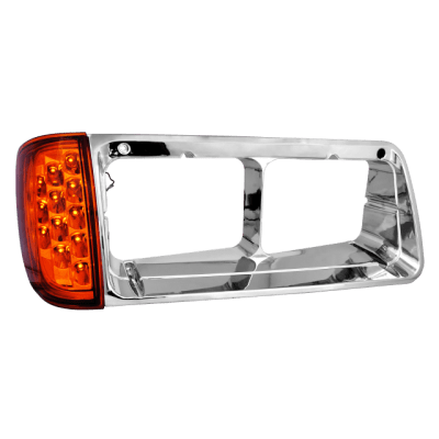 BISEL CROMADO PARA FARO PRINCIPAL FREIGHTLINER FLD 120 Der.1