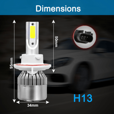PACK DE AMPOLLETAS H13 - C6-18W-H13- 36W_LED HEADLIGHT1