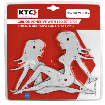 SET, LOGO ADHESIVO CHICA 48 LED, ROJO, 12V1