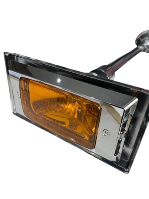 BOCINA TROMPETA 12V/24V CUADRADA C/LUZ AMBAR1