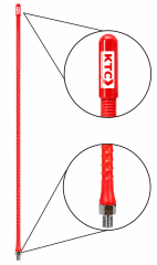 LÁTIGO ANTENA ROJO CON CAPUCHO ROJO - 8.5X900mm