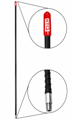 LÁTIGO ANTENA NEGRA CON CAPUCHO ROJO - 9.5X1220mm