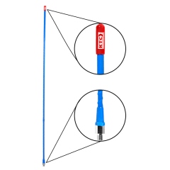 LÁTIGO ANTENA AZUL C/CAPUCHO ROJO 8.5X1220mm 1PC