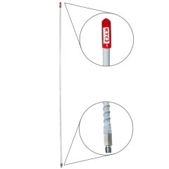 LÁTIGO ANTENA BLANCO C/CAPUCHO ROJO 13.6X1220mm 1PC