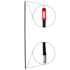 LÁTIGO ANTENA NEGRO C/CAPUCHO ROJO 8.5X900mm 1PC